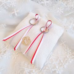 再販【リングピロー】　淡水パール　和装　和 和婚　結婚式　匿名配送 ウエディング 水引き ウエルカムスペース japan 日本