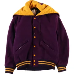 USA製DeLONGデロングアワードジャケット セーラーカラー スタジャン70s 古着 90年代 デロング DeLONG フード付き セーラーカラー ウール