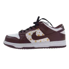 Supreme シュプリーム スニーカー × Nike ナイキ DH3228-103 SB Dunk Low エスビー ダンクロー OG QS Gold Stars BARKROOT オリジナル ゴールドスターズ バークルートブラウン スニーカー【中古】