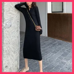 ★スタッフおすすめ★キーネックリブニットワンピース 10269  リブ地のフィット感が女性らしいシルエットを描くニットワンピー 上品　おすすめ おしゃれ　★売れ筋★　人気 高見え　高級感