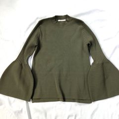 Chloe クロエ　シルク100%　ブラウス　ボウタイ　前後2WAY　グリーン Chloe クロエ シルク100% ブラウス ボウタイ 前後2WAY グリーン