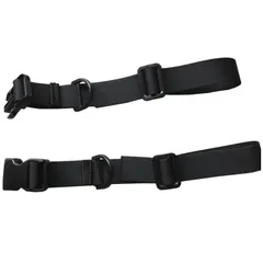 バックパック固定防滑胸当て アウトドアバックパック防滑胸ベルト 調整可能なバックパックショルダーストラップ 防滑引き手 固定ベルト 胸前の留め具 取り外し可能な調整バックルアクセサリー  ボックスバッグアクセサリー  2点セット(ブラック)