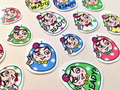 ≪だるまさんキャンドル≫ フレークシール 【READY?】 15枚セット