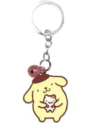 【中古】キーホルダー・マスコット(キャラクター) プリン＆マフィン(ハグ) メタルキーチェーン 「ポムポムプリン」