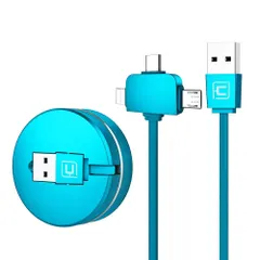3in1充電ケーブル 巻取り Type-C iPhone Android 3色