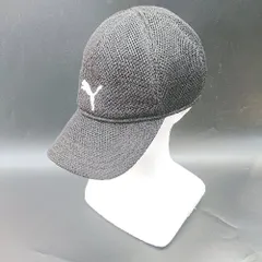 ◇ Θ PUMA プーマ ブランドロゴ刺<!-利用不可文字-!> サイズ調節可能 キャップ ブラック ホワイト サイズFR レディース メンズ E  【1503050039307】