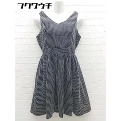 ◇ NICE CLAUP ナイスクラップ 総柄 ノースリーブ ミニ ワンピース ブラック レディース 【中古】 【1002801952723】