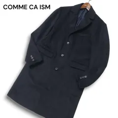 COMME CA ISM コムサイズム 秋冬 ウール混★ チェスター コート Sz.M メンズ 紺 ネイビー