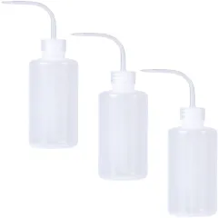 RYOHIN Lab.(良品ラボ) ウォッシュボトル 洗浄瓶 洗浄ボトル 細口 ノズル プラスチックボトル 散水ツール 実験 園芸 植物 目盛り付き 半透明 3個セット (250ml) [250ml]