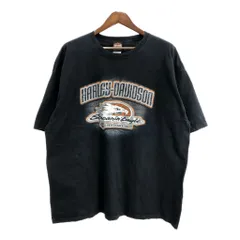 HARLEY DAVIDSON ハーレーダビッドソン 半袖Ｔシャツ 大きいサイズ ブラック(メンズ 2XL)中古 古着 T8406