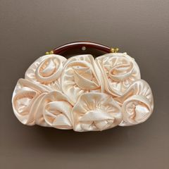 バラのがま口パーティーバッグ 【USED】