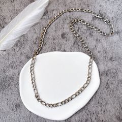 ［ステンレス製］2wayボリュームチェーンネックレス 60cm 錆びにくい 着けっぱなしOK 【セレクト商品】