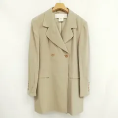 エスカーダ ESCADA ダブル 2B シルク ジャケット ブレザー ヴィンテージ 38 サンドベージュ系のサムネイル