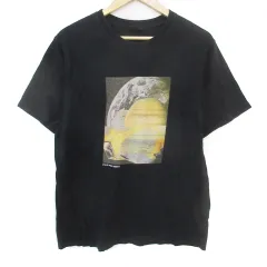 ピーエスポールスミス PS Paul Smith Tシャツ カットソー 半袖 クルーネック プリント XL 黒 ブラック /FF26