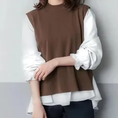 2024年秋新作 ブラウス ベスト セットアップ トップス レディース ニットベ 2024年秋新作 ブラウス ベスト セットアップ トップス ■素材：ポリエステル■カラー：ブラ おすすめ おしゃれ　かわいい　人気 SY2001Z