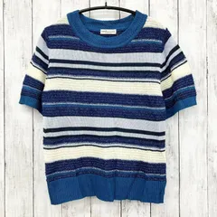 新品【 earth music&ecology 】アースミュージックアンドエコロジー マルチボーダー ニット プルオーバー