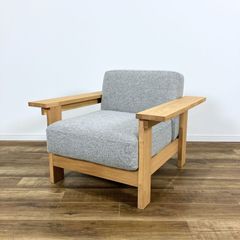 石巻工房 by Karimoku KOBO SOFA 1P ピュアオーク グレー