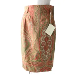 ★zhaomeimaoli様専用ページ★未使用品★ETRO エトロ 11431 ペイズリー柄 ロゴボタン付き シルク混 ウール ラップスカート／巻きスカート マルチカラー 42 伊製 タグ付きのサムネイル