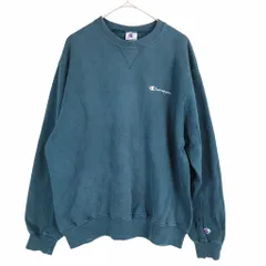 Champion チャンピオン ワンポイントロゴ スウェット 刺繍 オーセンティック 前V ネイビー (メンズ XL) 中古 古着 O3438