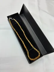 N 処分価格【ヴィンテージ】イエロー ストーン ネックレス インペリアルトパーズ ネックレス レディース アクセサリー おしゃれ おでかけ