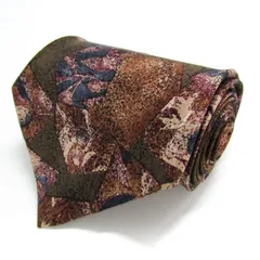 コムサデモードメン ブランド ネクタイ 総柄 格子柄 シルク PO  メンズ ブラウン COMME CA DU MODE 【中古】