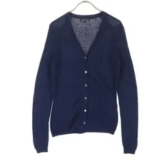 美品 Brooks Brothers ブルックスブラザーズ ウールブレンド 長袖 ニットカーディガン XS ネイビー レディース 古着