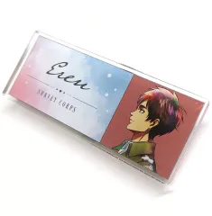 【中古】バッジ・ビンズ エレン・イェーガー(長方形) 「進撃の巨人 POP UP STORE in ロフト 描き下ろし 冬の歩みver. トレーディングアクリルネームプレート」