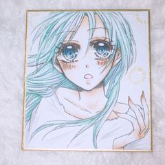 オリジナル 色紙 少女漫画風 イラスト 女の子
