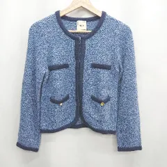 ◇ ⊇ MIIA ミーア ニット 長袖 カーディガン サイズF ブルー系 レディース E  【1503050011952】