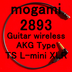 mogami 2893 Guitar Bass Wireless AKG Type Cable TSフォン L ⇒ mini XLR