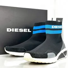 【脚長見えシルエット】　DIESEL ディーゼル　ソックススニーカー ハイカット ロゴライン おしゃれ 軽量 スポーツMIX モード　24.5cm