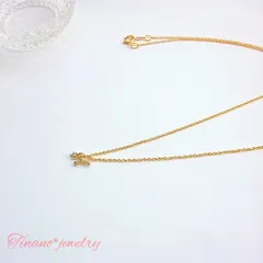 ＊イニシャルモチーフ＊【H】のゴールドのネックレス＊14kgf.14金コーティング使用♪