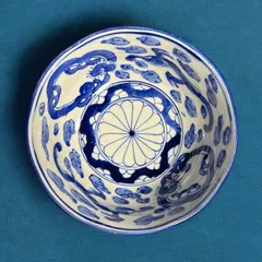 3410　古美術＜値下げ交渉大歓迎＞明治　染付　龍紋　小皿　7枚　カケ、ヒビ有 3410 古美術＜値下げ交渉大歓迎＞明治 染付 龍紋 小皿 7枚 カケ、