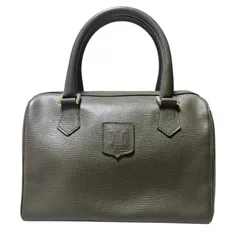 CELINE セリーヌ 2wayバッグ ハンドバッグ トリオンフ レザー カーキ系 ヴィンテージ レディース