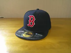 ［美品］NEWERA ニューエラ キャップ 59FIFTY キッズ 61/2 52㎝ Boston Red Sox ボストン レッドソックス ネイビー