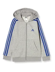 [アディダス] スウェット キッズ エッセンシャルズ 3ストライプス パーカー BG156 ミディアムグレーヘザー/チームロイヤルブルー (HN1915) 130 [ミディアムグレーヘザー/チームロイヤルブルー (HN1915)] [130]