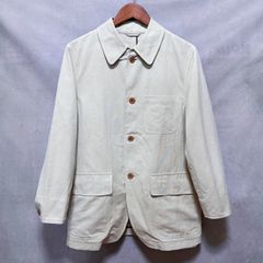 Aquascutum アクアスキュータム old 綿麻 チンスト ボタン ジャケット フォレスティエール タイプ フレンチ カバーオール size.S ベージュ