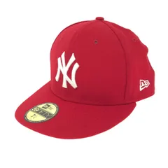 良好 NEW ERA ニューエラ  ベースボールキャップ 帽子  レッド ニューヨークヤンキース ウール メンズ　240001125215