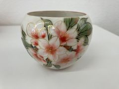 【新品未使用】清水焼　土渕陶<!-利用不可文字-!>作　花揃え　桜　湯呑み　高級