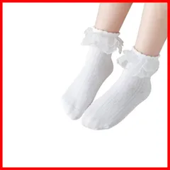 ショートソックス クルーソックス 女の子 キッズ 子供 ソックス フォーマル レース 2足セット 白 黒 発表会 靴下 入学式 ドレス服用 [Jessimi] 入園式 入学式