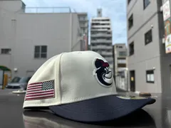 NEW ERA PC 59FIFTY Stars & Stripes ボルティモア・オリオールズ クローム ネイビーバイザー 7 1/2 ¥6600+送料¥550