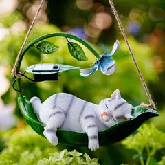 ガーデン オブジェ 吊り下げ式 アニマル スマート感光チップ内蔵 装飾品 アート おしゃれ かわいい 庭 インテリア プレゼント オーナメント
