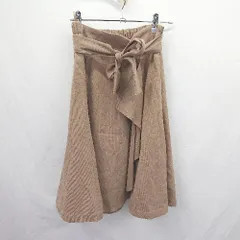 ◇ ⊂ JILL STUART ジル スチュアート 無地 膝丈 フレア フレアスカート サイズS ブラウン系 レディース E  【1505290016100】
