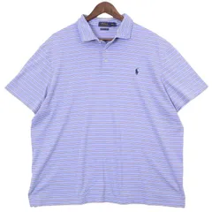POLO RALPH LAUREN半袖ポロシャツ ボックスシルエットメンズUS-2XLサイズ ライトブルー系 sc-0153n
