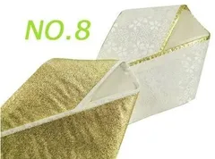 【新品】重ね衿 うら金 小桜織柄入り 正絹 リバーシブル 伊達衿　8.白  ks-18