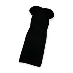 INGEBORG インゲボルグ アンゴラ&ラムウール 半袖 ニットワンピース ロング丈 ブラック ピンクハウス