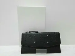 【管理番号 0】 Maison Margiela S35UI0537 長財布 ロングウォレット フラップ レザー 22SS ブラック 箱あり