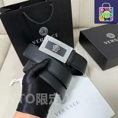 【今日特価】Versace MEDUSA ヘッドレザーメンズベルト