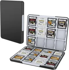 TS-00318 PGRTYOF 3DS ケース DS ソフトケース 3DS カードケース 24枚収納 カード整理ケース 収納 ポーチ、ゲームケース 収納 3DSソフト収納ケース 3DS カセットケース『黒色』