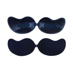 ☆ Bタイプ×ブラック ☆ Dサイズ ☆ ヌードブラ 簡単 mamnubra01m シリコンブラ ブラジャー 肩紐なし ヌードブラ ストラップレス シリコーンブラ ウェディングドレス インナー ドレス用 ブラ フロントホック ブライダル ストラップレスブラ